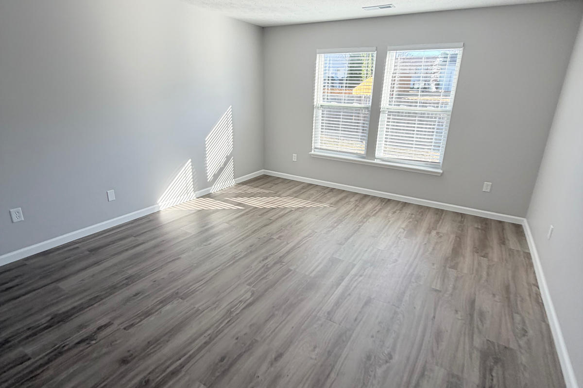 New LVP flooring installation in bedroom
